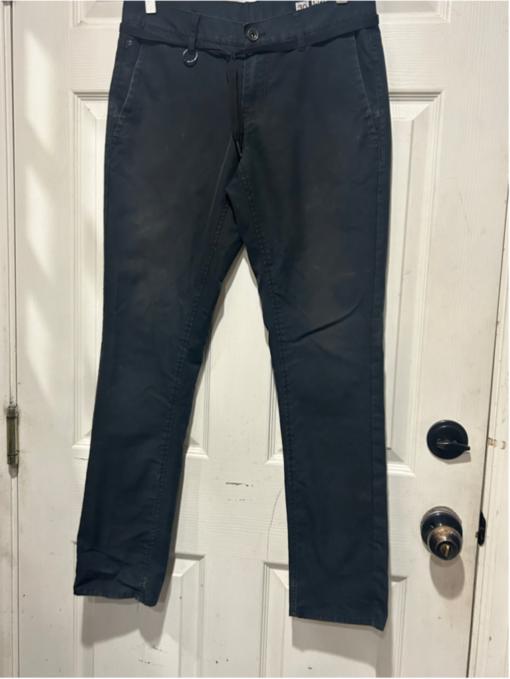 Men's Empyre Skeletor Skinny Chino Pants Black Size 30